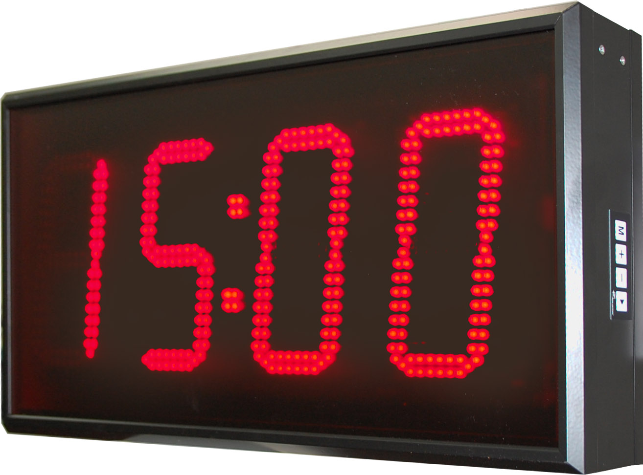 Horloge DEL, DEL rouge, outdoor, hauteur des caractères 200 mm, avec récepteur DCF