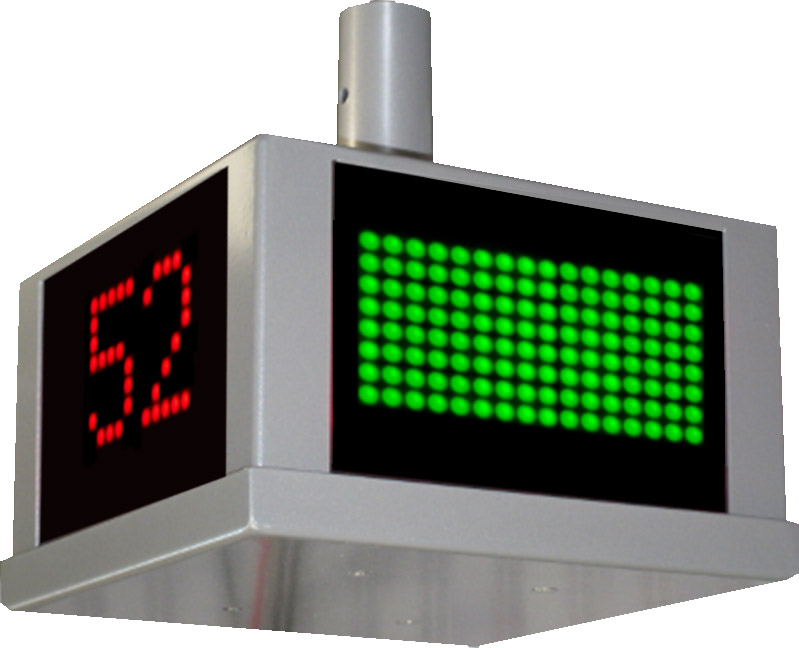 LED display, clean room entry display lock, 4-sided readable